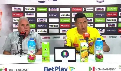 Claudio Rodríguez y Ramiro Sánchez durante la rueda de prensa. 