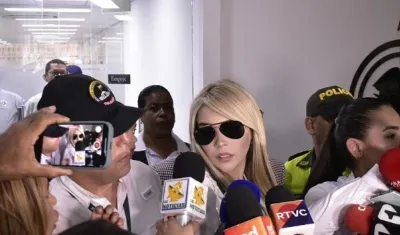 Day Vásquez a la salida de la Procuraduría Regional ante la que declaró el viernes