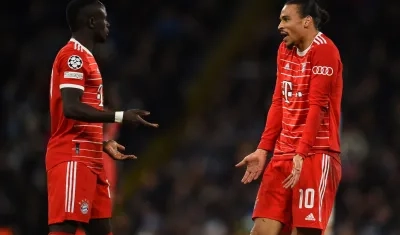 La discusión entre Sadio Mané y Leroy Sané.