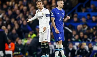 Luka Modric durante el juego de Champions contra el Chelsea. 