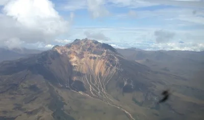 Volcán Nevado del Ruiz captado el martes.