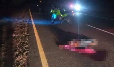 Lugar en donde fue encontrado el cadáver del hombre. 