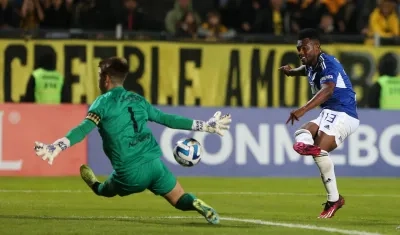 El cartagenero Elvis Perlaza marcó el primer gol de Millonarios.