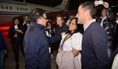El Presidente Petro fue recibido esta noche de domingo en Nueva York por la Embajadora ante la ONU, Leonor Zalabata