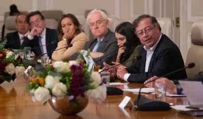 El Presidente Petro en una imagen de archivo en un consejo de ministros.