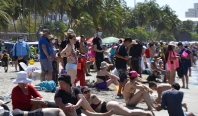 Afluencia de turistas en Santa Marta