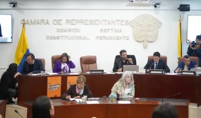 La Ministra de Salud, Carolina Corcho, ayer en la Comsión Séptima de la Cámara de Representantes