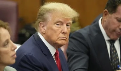 Donald Trump, expresidente de Estados Unidos, durante la audiencia.