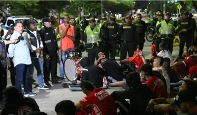 Los hinchas capturados.