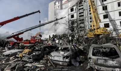 Imagen del impacto del ataque con misiles.