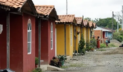 Barrio "Las casitas" en el Golfo del Urabá.