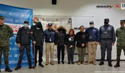 Los capturados en el operativo. 