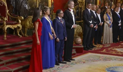 Imagen de la cena de gala en el Palacio Real de Madrid.