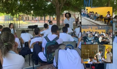 Clases al aire libre en la IE Nuestra señora de la Candelaria