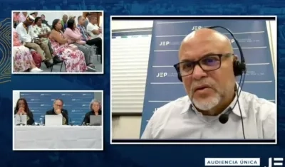 El exjefe paramilitar Salvatore Mancuso ante la JEP este lunes