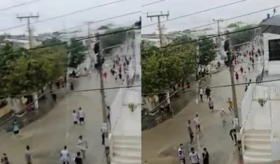 Enfrentamiento de jóvenes en el barrio Villa Las Moras. 