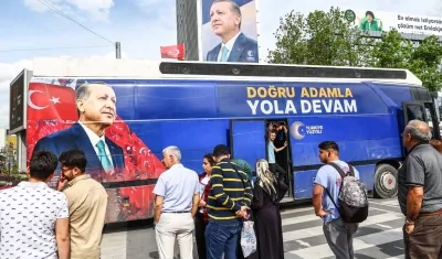 Publicidad de Recep Tayyip Erdogan.