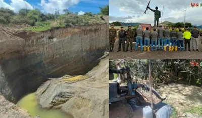 Siete personas fueron capturadas en el operativo. 