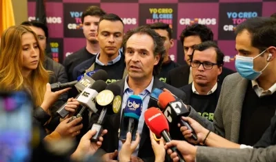 Federico Gutiérrez en la rueda de prensa