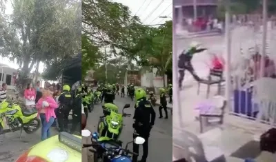 Imágenes de la riña.