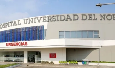 Hospital Universidad del Norte, a donde fue llevada la víctima. 
