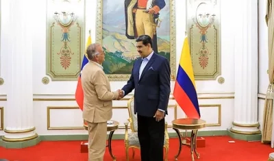El Presidente Nicolás Maduro y el Ministro de Defensa de Colombia, Iván Velásquez