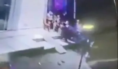 Momento del ataque sicarial.