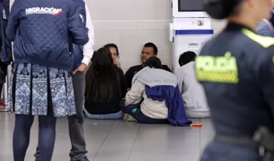 Algunos de los migrantes que regresaron.