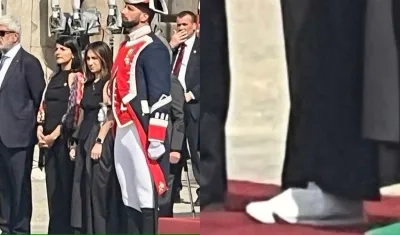 La Ministra de Minas Irene Vélez se presentó en tenis en la gala del Palacio Real de Madrid.