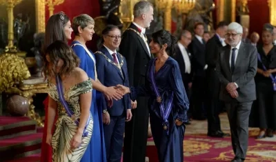 La Ministra de Minas y Energía, Irene Vélez, llegando a la cena de gala de los reyes de España.