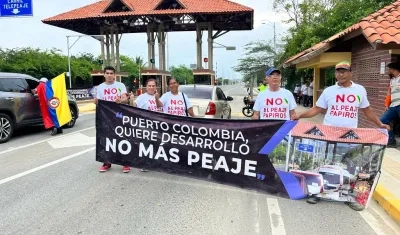 Imagen de la protesta.