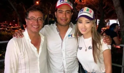 Gustavo Petro, Nicolás Petro y Day Vásquez.