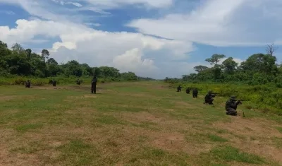 La pista ilegal de aterrizaje.