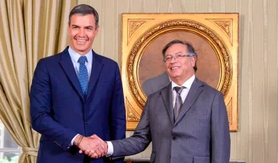 Pedro Sánchez y Gustavo Petro.