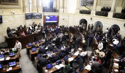 Imagen de la plenaria del Senado.