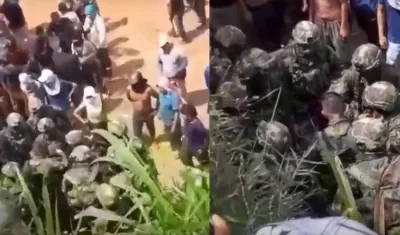 Comunidad de Patia retuvo a uniformados del Ejército.