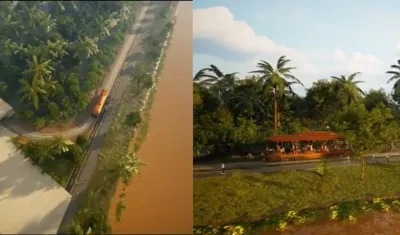 Primeras imágenes del Tren turístico de Barranquilla.