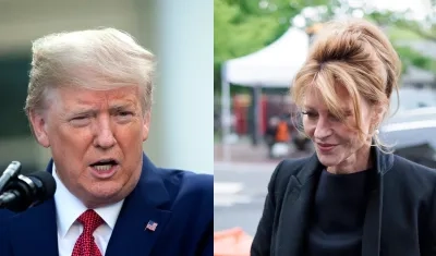 Donald Trump y la escritora E. Jean Carroll.