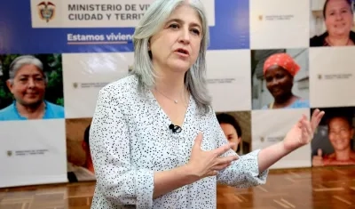 La Ministra de Vivienda, Catalina Velasco.