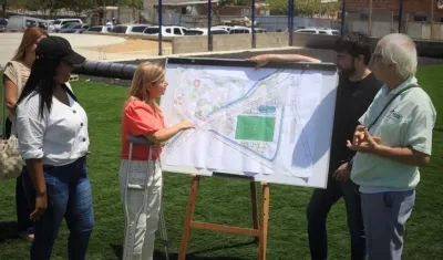 La Gobernadora Elsa Noguera y el Alcalde Jaime Pumarejo visitaron las obras del parque Bicentenario