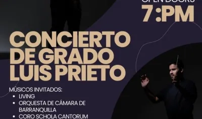 Afiche del concierto de grado de Luis Daniel Prieto Rodríguez