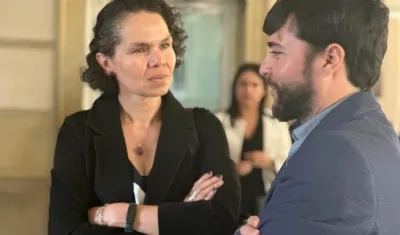 El alcalde de Barranquilla, Jaime Pumarejo Heins y Ministra del Deporte, Astrid Rodríguez.