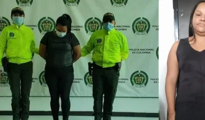 Kelly Paola De La Cruz Padilla, alias 'Pucca', capturada el domingo en San Roque