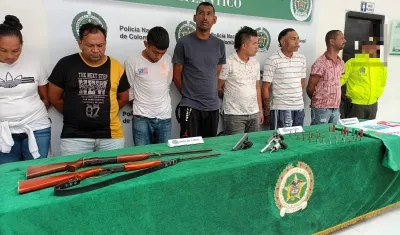 Los siete capturados por la Policía harían parte del Clan del Golfo. 