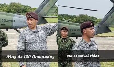 El comandante de las operaciones especiales de la Fuerzas Militares, el general Pedro Sánchez.