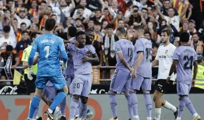 Vinicius Junior fue expulsado sobre el final del partido contra el Valencia. 