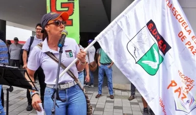 Marcha de Fecode del pasado 1o. de Mayo, Día del Trabajador