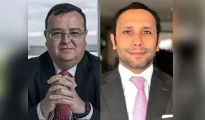 Los magistrados de la JEP Alejandro Ramelli y Hugo Escobar.