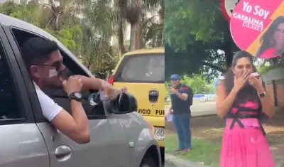 El agresor le gritó y le lanzó agua a la candidata a la Alcaldía de Cali, Catalina Ortiz