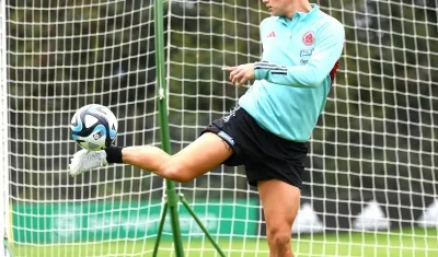 James Rodríguez entrenó esta semana en la sede deportiva de la Federación Colomiana de Fútbol, en Bogotá. 